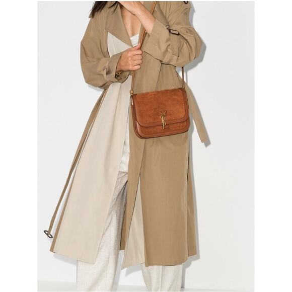 Saint Laurent Brown Solferino Medium Suede Crossbody Bag - Picture 3 of 16